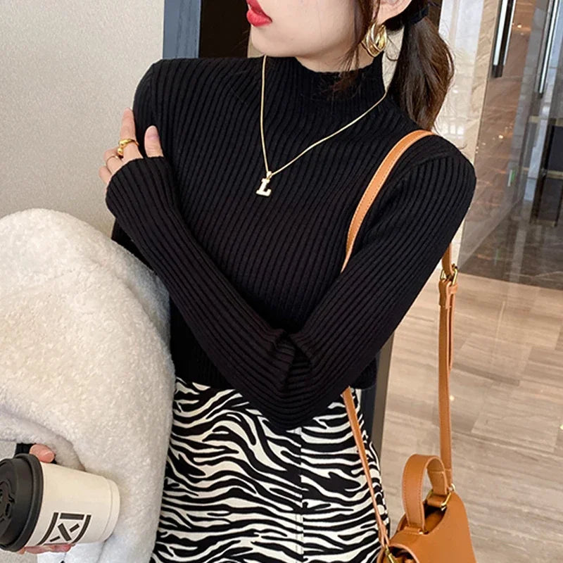 Cozy Chic Ribbed Turtleneck
