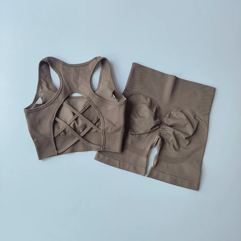 The Cross-Back Active Shorts Set