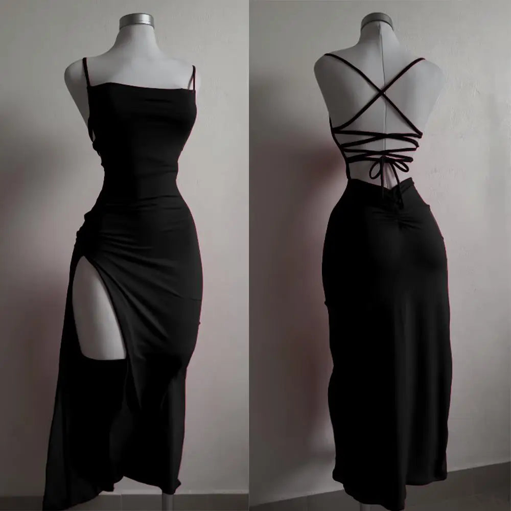 Slash-Neck Dress