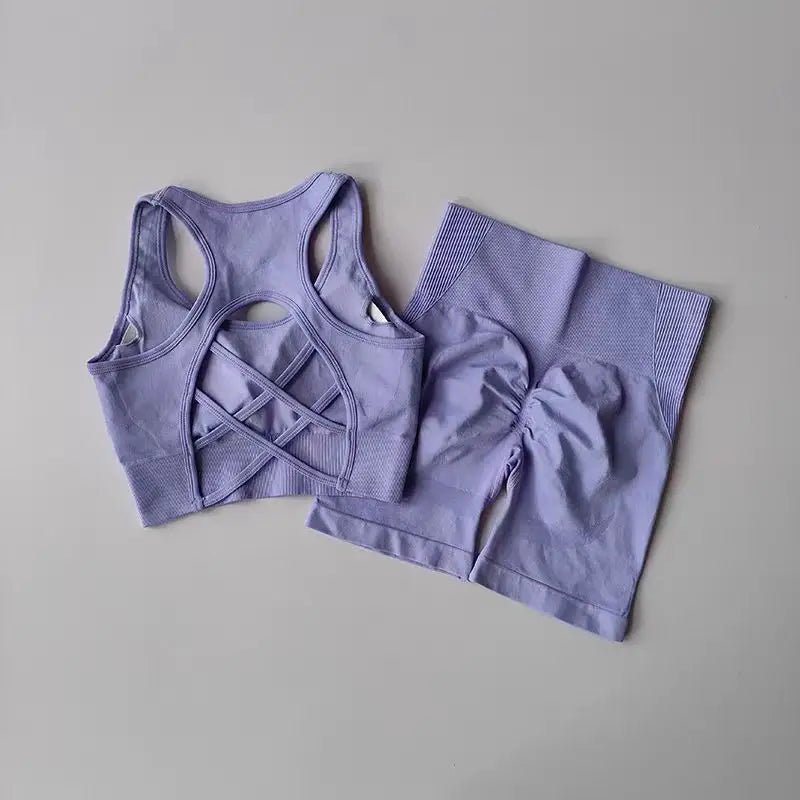 The Cross-Back Active Shorts Set