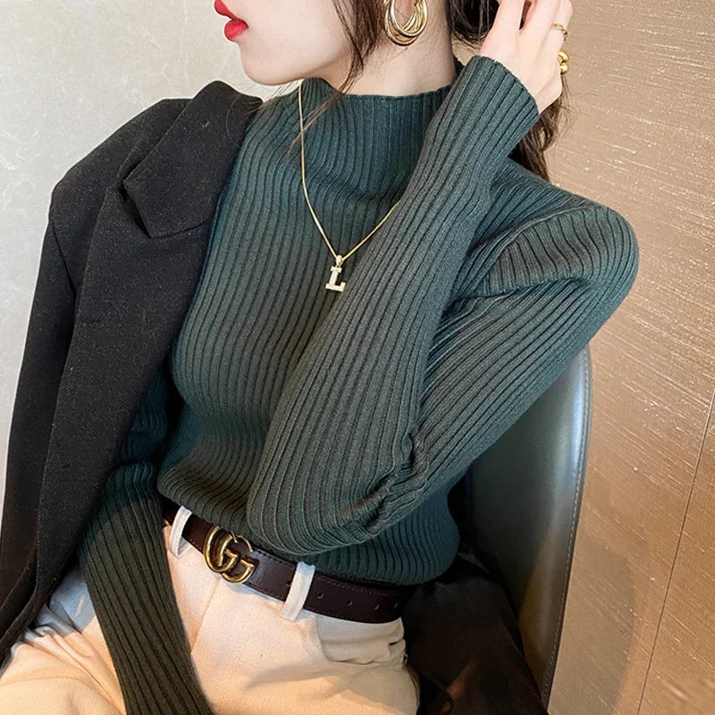 Cozy Chic Ribbed Turtleneck