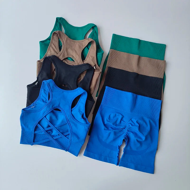 The Cross-Back Active Shorts Set