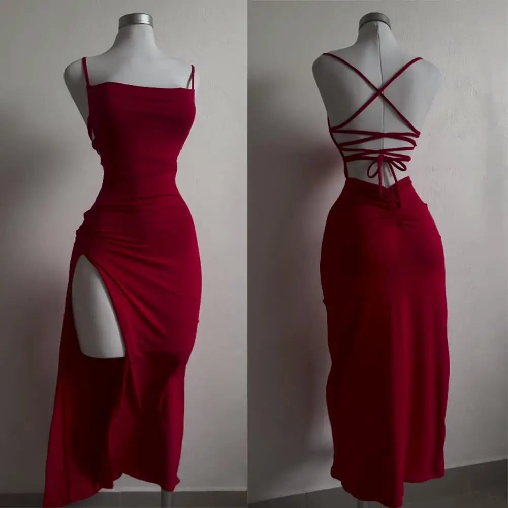 Slash-Neck Dress