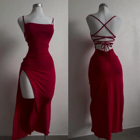 Slash-Neck Dress