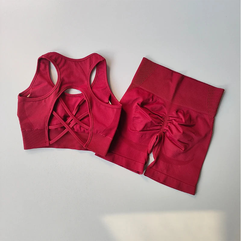 The Cross-Back Active Shorts Set