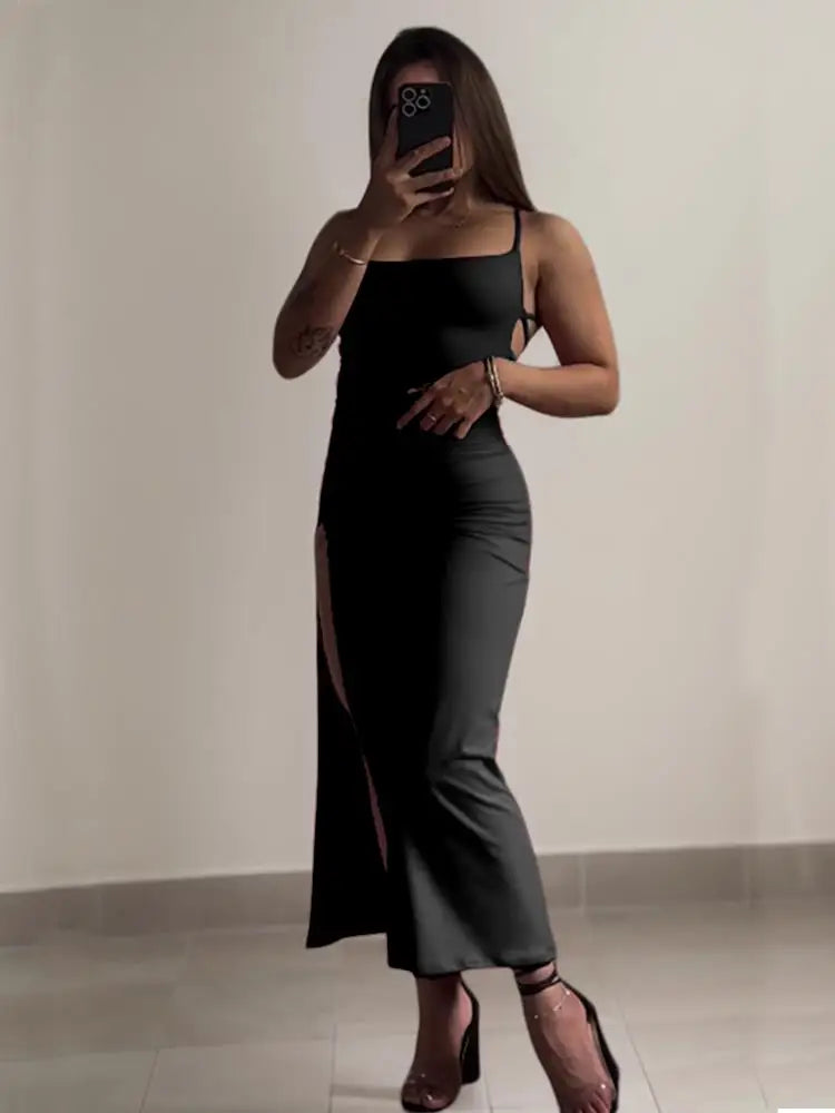 Slash-Neck Dress