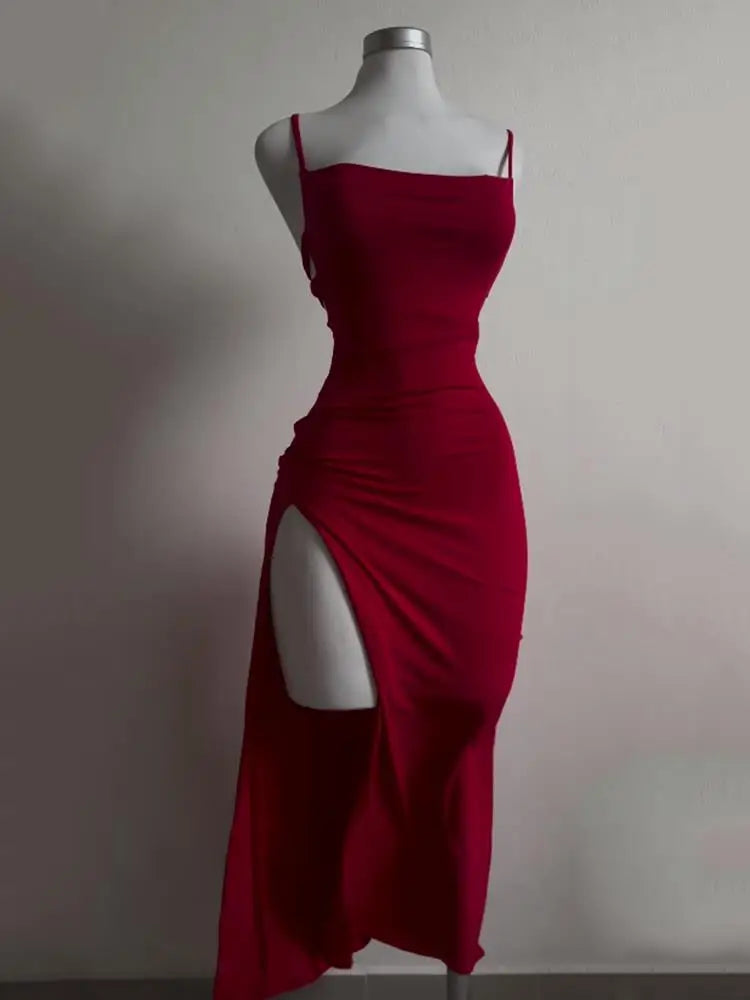 Slash-Neck Dress