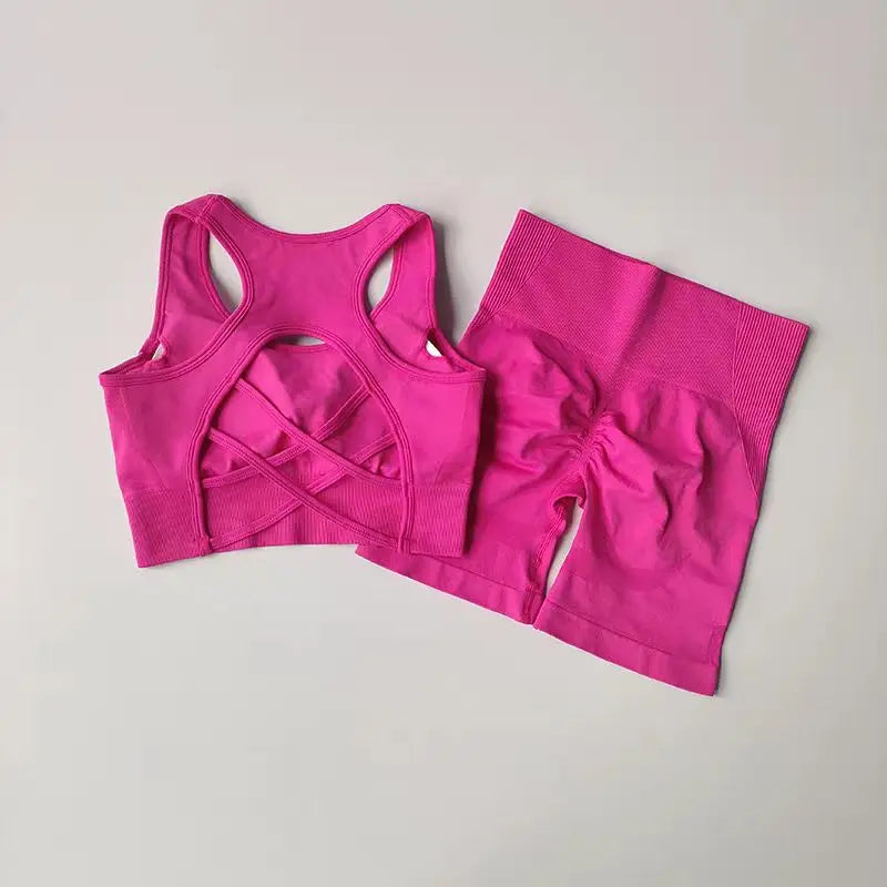 The Cross-Back Active Shorts Set