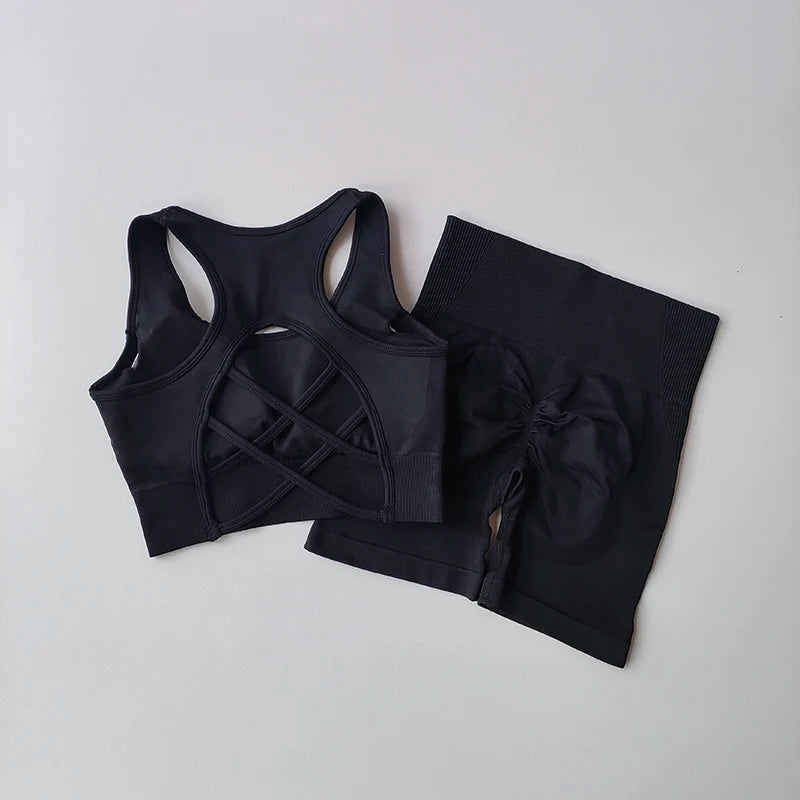 The Cross-Back Active Shorts Set