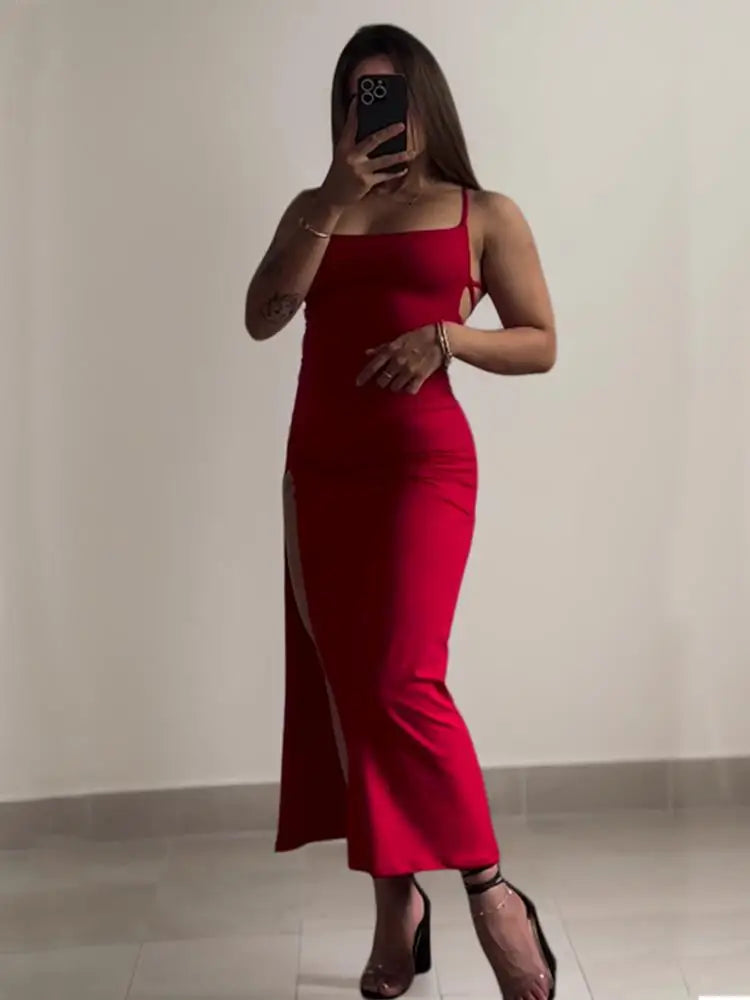 Slash-Neck Dress