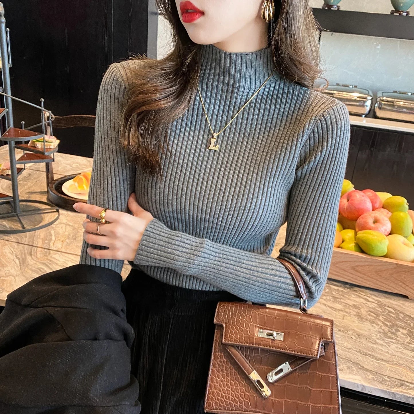 Cozy Chic Ribbed Turtleneck